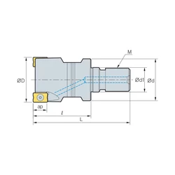 Kép 2/2 - RM4PM3032HR-M16 Felcsavarozható sarokmaró