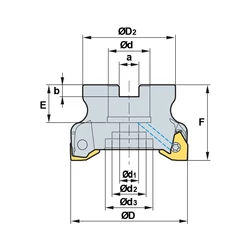 Kép 2/2 - RM6PCM050R-22-9-WN04 feltűzhető sarokmaró