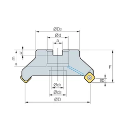 Kép 2/2 - RM8ACM4100HR feltűzhető síkmaró