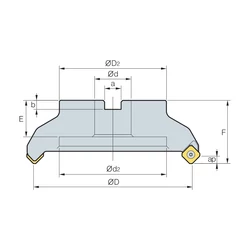 Kép 2/2 - RM8ACM5160R-M feltűzhető síkmaró