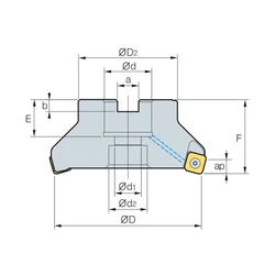 Kép 2/2 - RM8ECM4100HR-M feltűzhető síkmaró
