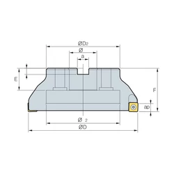 Kép 2/2 - RMH8QCM4160R-M feltűzhető síkmaró