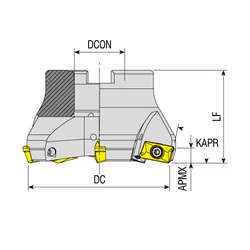 Kép 2/2 - AFM75-AP16-D080-A27-Z05-H feltűzhető síkmaró
