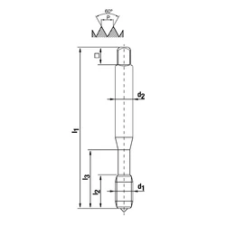 Kép 2/2 - Menetfúró M2~M10 6H 4040 gépi csavart hornyú