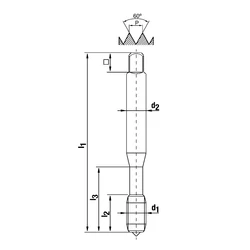 Kép 2/2 - Menetfúró M3~M10 6HX 4365/81 gépi csavart hornyú