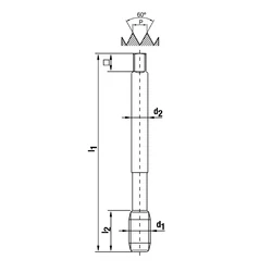 Kép 2/2 - Menetfúró M8~M20 6HX 6365/81 gépi csavart hornyú