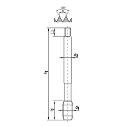 Kép 2/2 - Menetfúró G1/8~G1 7011 gépi egyenes hornyú