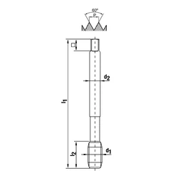 Kép 2/2 - Menetfúró M3~M30 6H 7011 gépi egyenes hornyú