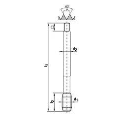 Kép 2/2 - Menetfúró M8~M20 6HX 7235/81 gépi egyenes hornyú