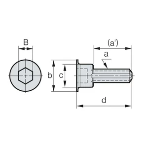 CBP080-IN/MM Hűtő csavar