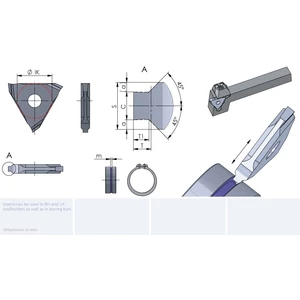 DED.1812.33/CN45F beszúrólapka élletöréssel