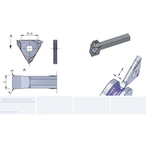 DED.0200.04/K10F beszúrólapka simító