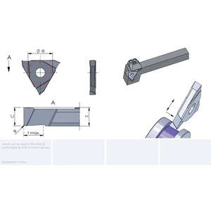 L.DED.3031.33/K10F beszúró és esztergalapka