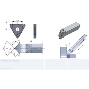 DED.1603.50/CN45F sarok lekerekítő beszúrólapka