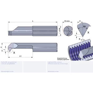 L006.NP18-22/AL41F Ultramini keményfém betét belső menetesztergáláshoz