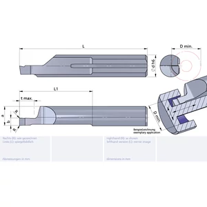 L620M3006-20/AL41F Ultramini keményfém homlokbeszúró betét