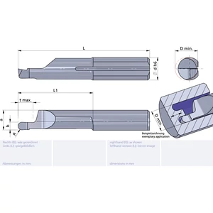 R010.1005-10/PD2F Ultramini keményfém homlokbeszúró betét