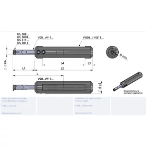 VG11-16 Minicut keményfém alaptartó Flexo