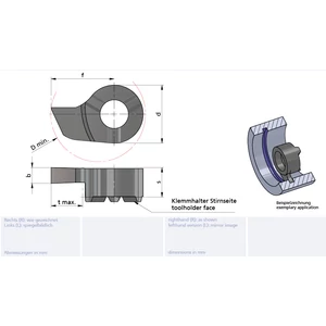 RS65.150.00/AL41F Minicut keményfém beszúró furatkés betét