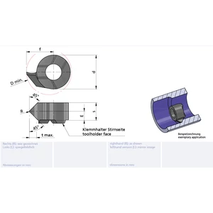RS11.4545.02/AL41F Minicut keményfém élletörő furatkés betét