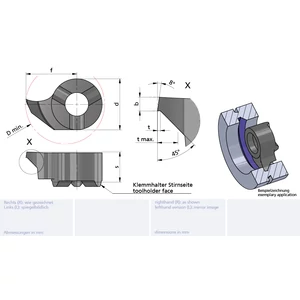 RS09.0810.45/AL41F Minicut keményfém élletörő furatkés betét