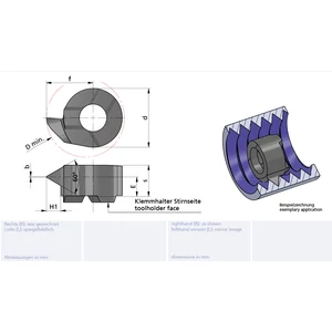 LS14.1020.02/AL41F Minicut keményfém betét belső menetesztergáláshoz