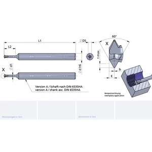 MA3.0060.01-8/AL41F p=0.6 ISO Metric fine keményfém menetmaró