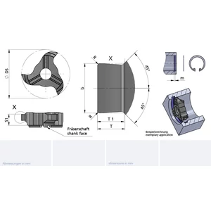 Z22.2215.35/AL41F B=2.26 cserélhető beszúrófej