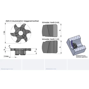 Z625.X500.02/AL41F B=5.0 cserélhető beszúrófej