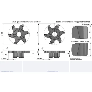 Z628.X250.02/AL41F B=2.5 cserélhető beszúrófej