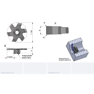 Z628.200.02.9/AL41F B=2.0 cserélhető beszúrófej