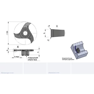 Z32.0200.00/AL41F B=2.0 cserélhető beszúrófej
