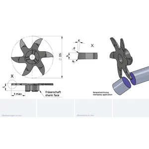 Z640.L815.005/AL41F B=1.5 tmax=13.5 cserélhető darabolófej