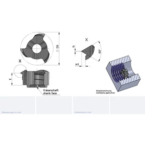 Z8.VP100/AL41F M10 p=1.0 belső cserélhető menetmarófej