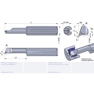 L050.20.2-5/AL41F Ultramini carbide boring insert
