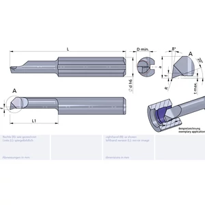 L055.4-20/AL41F Ultramini carbide boring insert