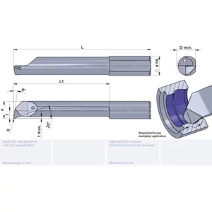 L050.6-42B/AL41F Ultramini carbide boring insert