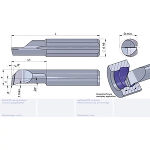 L050.3-10C/AL41F Ultramini keményfém furatkés betét