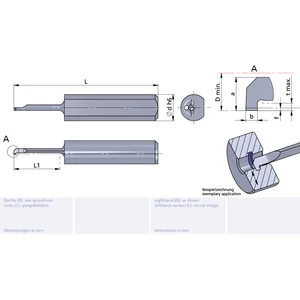 L001.0030-4/AL41F Ultramini keményfém beszúró furatkés betét