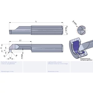 R005M0150-10/AL41F Ultramini keményfém beszúró furatkés betét