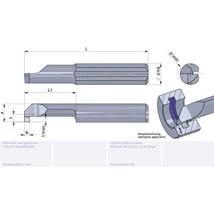 L007.0200-10/K10F Ultramini keményfém beszúró furatkés betét