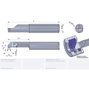 L10M0100-30/AL41F Ultramini keményfém beszúró furatkés betét
