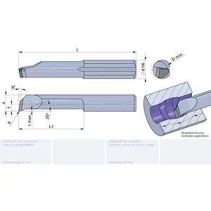 R050.3-20/CBN Ultramini carbide boring insert