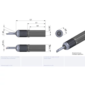 Gyorsan cserélhető prémium furatkés tartó rövid Ø4 - Ø7