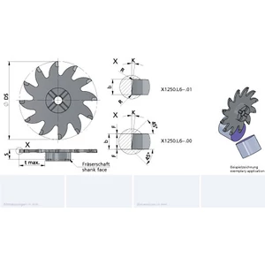X1250.L615.00/P04C B=1.5 cserélhető darabolófej
