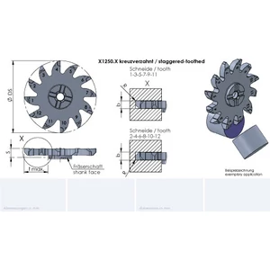 X1250.X400.02/P04C B=4.0 cserélhető darabolófej
