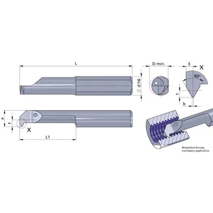 RP02.02045-6/P04C Ultramini keményfém betét belső menetesztergáláshoz
