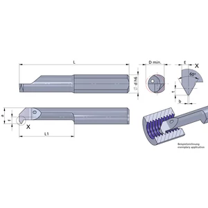 RP05.0407-20/P04C Ultramini keményfém betét belső menetesztergáláshoz