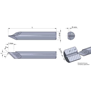 R52P.0045-15/P04C Ultramini keményfém élletörő betét
