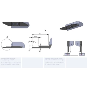 LZW13.08061500/K10F esztergalapka hosszesztergához